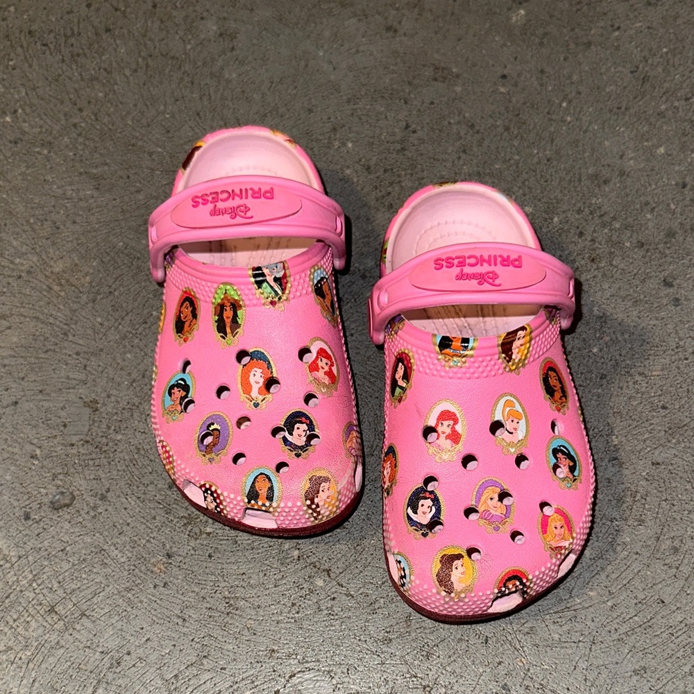 CROCS Pink Disney Princess Kids Clogs 10